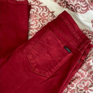 Hudson dark red jeans